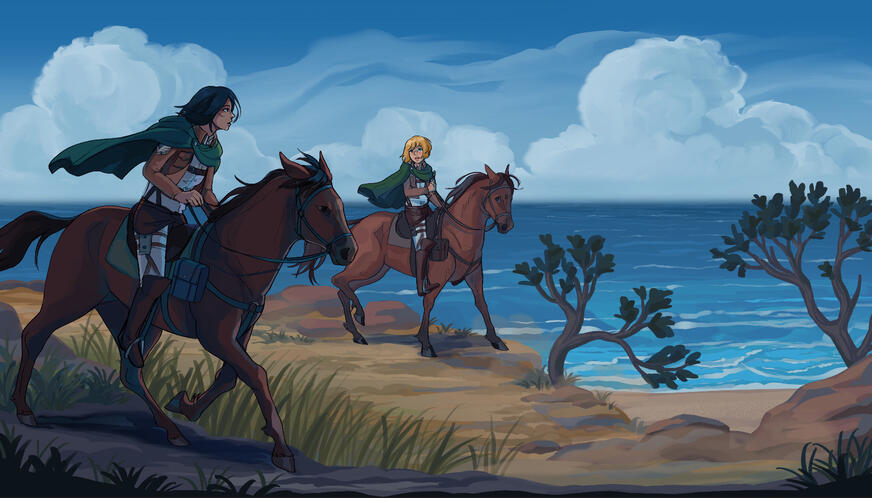 2 full bodies fanart (full bg)