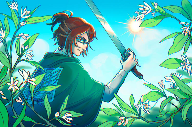 Half body fanart (simple bg)