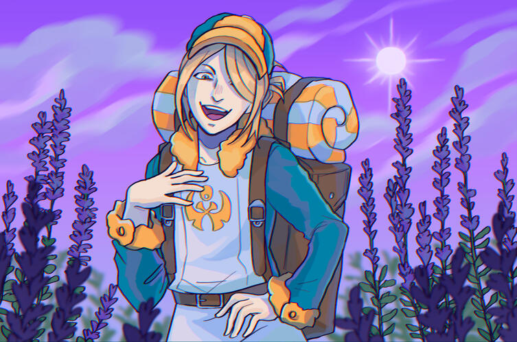 Half body fanart (simple bg)